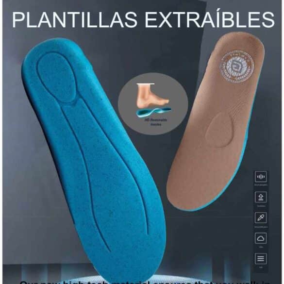 Botín cómodo con cremallera lateral negro-plantillas Botín cómodo con cremallera lateral negro-plantillas