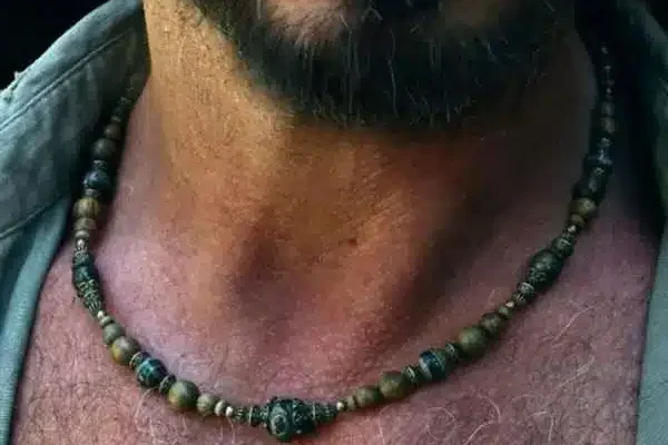 joyería para hombres elegancia con piedras naturales collar